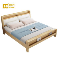 德诚和松木实木公寓床1.1米(含8cm厚床垫) 1110*2220*1000mmH张