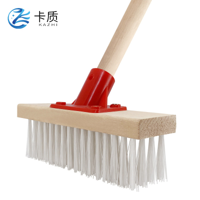 卡质 木杆白色尼龙硬毛长柄地刷 124*60*15cm 把