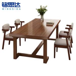 铭思达书桌1.8米4椅套