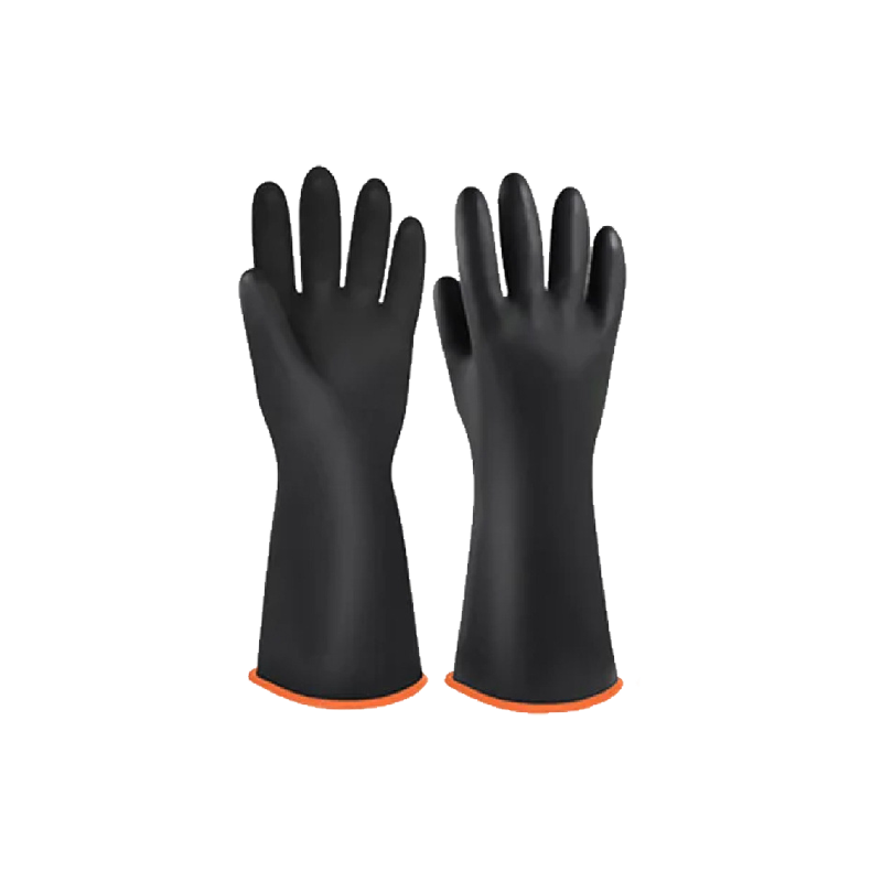 路盈顺 黑色工业乳胶手套 长35cm 双