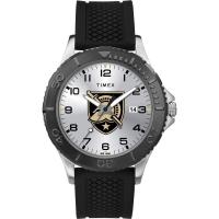 TIMEX/天美时男士运动腕表黑硅胶表带银色表盘防刮耐用黑骑士