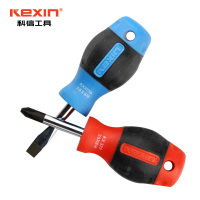 科信(kexin)双色橡胶柄十字螺丝批 磁性十字螺丝刀 起子改锥 6*38mm KX30638 10支