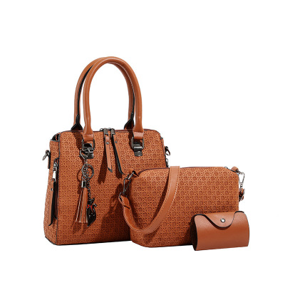 Ceba包包2023新款都市简约时尚潮单肩斜跨手提子母包四件套女包