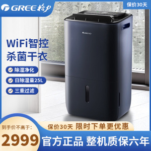 格力(GREE)抽湿机/除湿机DH25EPA1B 家用卧室办公室干衣净化除湿器 25升/天 适用37-45平 智能数控
