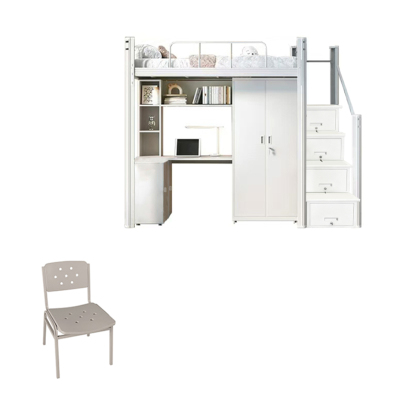 臻远 ZY-X796 公寓床上床下桌组合 右侧步梯 含1把椅子一张5cm棕垫全新升级