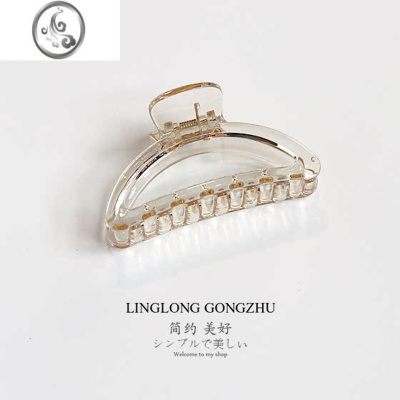 JiMi简约气质后脑勺抓夹 ins网红发夹复古时尚质感少女几何镂空发抓子