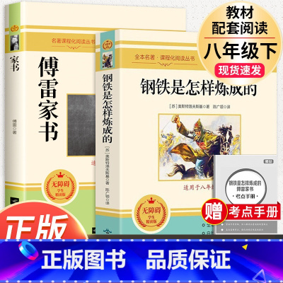 配套人教版2册](北京燕山)钢铁+(江苏凤凰)傅雷家书.8下完整版.送考点 [正版]经典常谈朱自清和钢铁是怎样炼成的傅雷