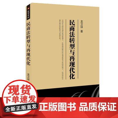 正版 民商法转型与再现代化 龙卫球 著 关于民法典的历史解释和理论解释 北京大学出版社