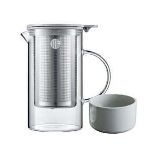 北鼎(BUYDEEM) 泡茶壶高硼硅玻璃CD2002 800ml大象灰