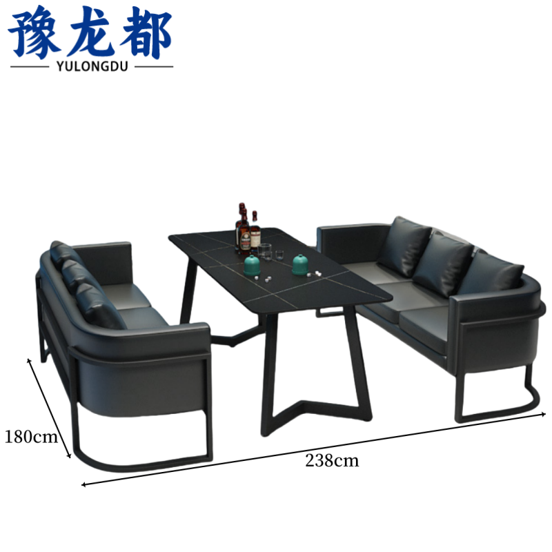 豫龙都沙发组合六人套
