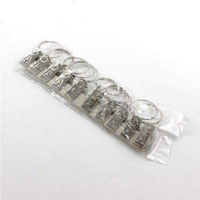 定制不锈钢窗帘夹窗帘挂钩夹子简易挂钩环带圈布帘夹铁夹子窗帘配件辅料10个装A字图案