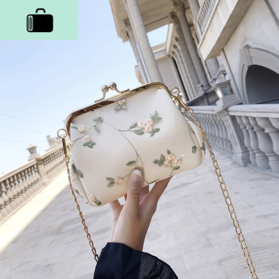 仙女小包包蕾丝汉服夹扣贝壳包2019夏天新款百搭链条单肩斜挎女包NEW LAKE女斜挎包