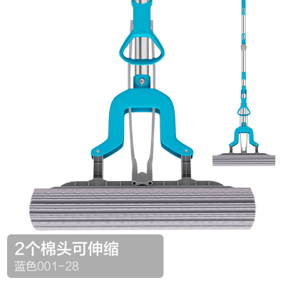 可伸缩免手洗吸水拖把懒人旋转式对折家用胶板拖把