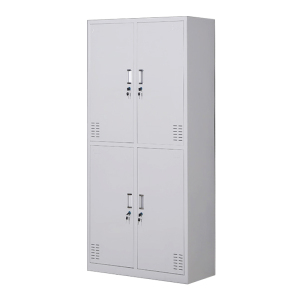 汉诺鑫威更衣柜员工铁皮柜健身房宿舍储物柜带锁存包柜收纳柜钢制四门更衣柜