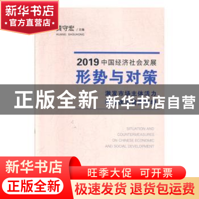 正版 2019中国经济社会发展形势与对策:激发市场主体活力 着力优