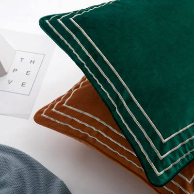 美帮汇荷兰绒纯色抱枕沙发靠垫床头大靠背定制腰枕抱枕套不含芯北欧