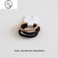 JiMi好用的编织发圈~高弹力扎头发皮筋头绳简约马尾发绳短发韩国头饰