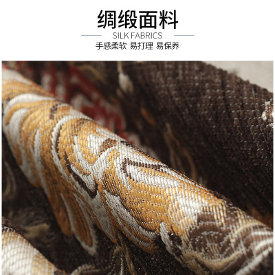 美帮汇欧式提花工艺沙发靠枕客厅飘窗家用抱枕绸缎面料腰枕含芯