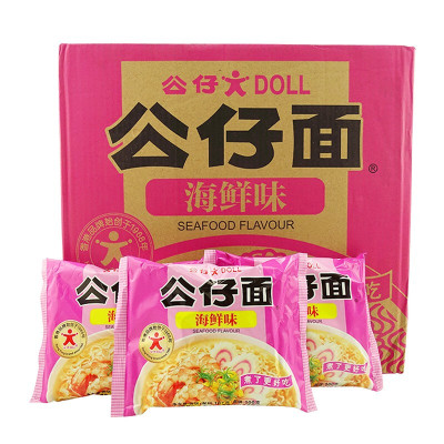公仔面方便面海鲜味整箱(30袋)5早餐宵夜速食泡面快餐面即食面方便面红泡面食堂面好吃的方便默认尺寸