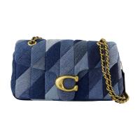COACH女士混纺拼接牛仔斜挎包多功能百搭日常通勤包