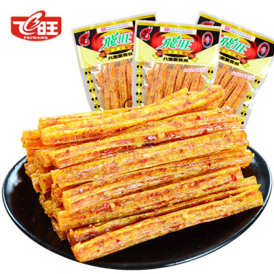 飞旺八宝里青丝22gx10包湖南特产麻辣零食辣条豆干辣面筋