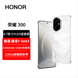 荣耀300 玉龙雪 16GB+512GB 第三代骁龙7芯 5G 5300毫安青海湖电池 100W快充 拍照手机