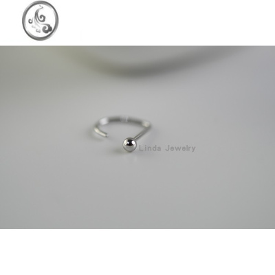 JiMi新品防过敏925银银豆豆小耳钉女高级感耳骨环睡觉免摘养耳洞耳圈