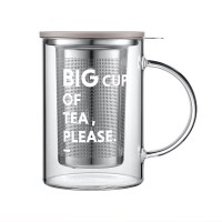 北鼎(BUYDEEM) 泡茶杯高硼硅玻璃 500ml灰羽色CA1002