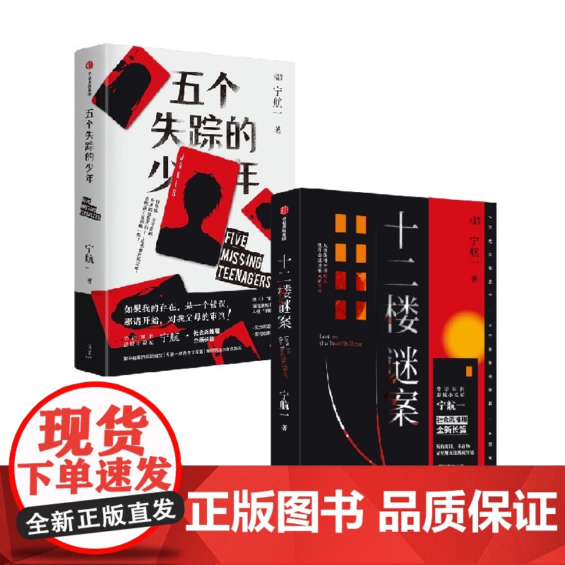 十二楼谜案+五个失踪的少年 宁航一著 悬疑小说名家宁航一重磅长篇新作 向读者的头脑与同理心同时发起挑战