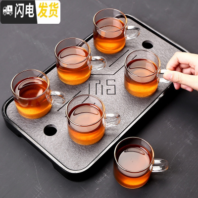 三维工匠茶壶陶瓷汝窑哥窑粗陶茶壶单品壶泡茶壶茶器家用6大个小茶壶套装 玻璃茶杯6个