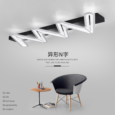 简约现代吸顶灯餐厅卧室书房灯创意个性LED房间灯时尚大气铁艺亚克力客厅灯