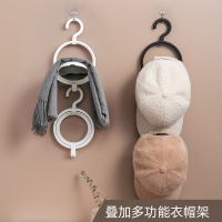 客厅卧室收纳背式免打孔帽子收纳陈列展示架壁挂毛线帽架托柜内包包挂钩多功能衣架