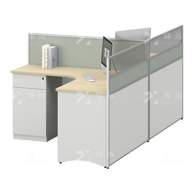 臻远 ZYGW-075职员桌办公桌屏风工作卡位 T型双人位