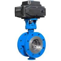 中锦科技 电动法兰蝶阀 D943H金属硬密封法兰蝶阀 DN50 台