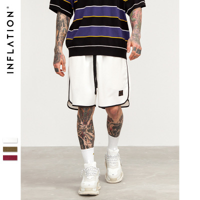 【硬汉风格】2018春夏欧美新款高街宽松复古运动松紧腰男式休闲裤短裤