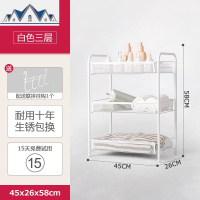 厨房小推车置物架落地多层客厅浴室可移动带轮收纳菜篮架子手推车 三维工匠