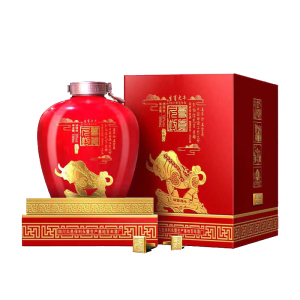 [尊真久坊]生肖酒牛年纪念版白酒 浓香型58度坛装礼盒白酒1.999l