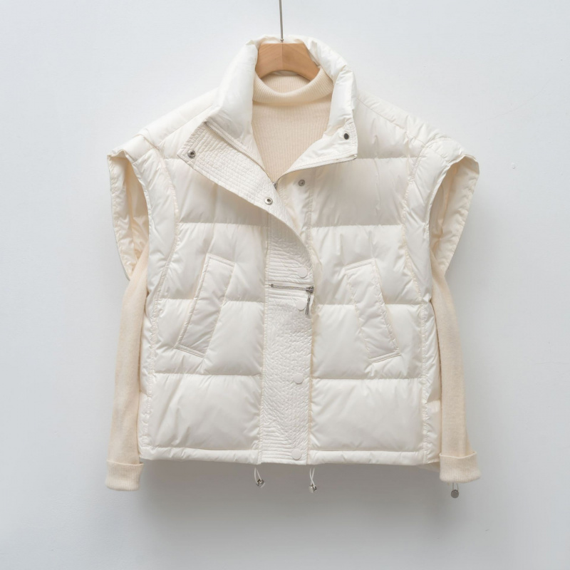 立领羽绒马甲羽绒背心无袖羽绒服女加厚保暖百搭外套潮