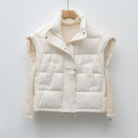 立领羽绒马甲羽绒背心无袖羽绒服女加厚保暖百搭外套潮