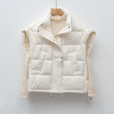 立领羽绒马甲羽绒背心无袖羽绒服女加厚保暖百搭外套潮