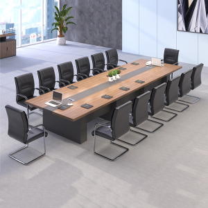 慧采云 办公家具会议桌大小型培训桌洽谈桌长桌子现代简约长方形拼接桌椅组合4.8m