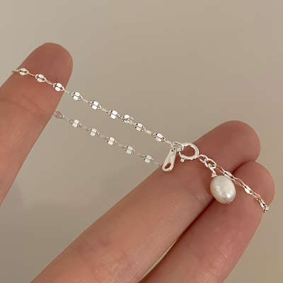 纯银天然珍珠手链轻奢小众精致手串女款高级感手饰2025新款送女朋友老婆情人节七夕生日礼物