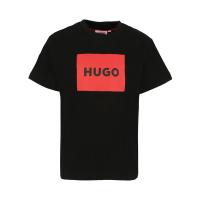 HUGO BOSS男孩有机棉短袖T恤圆领直下摆轻软透气