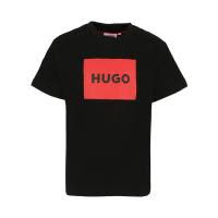HUGO BOSS男孩有机棉短袖T恤圆领直下摆轻软透气