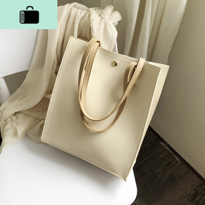 网红大包托特包女新款简约大学生上课包包pu软皮手提单肩母包NEW LAKE女士单肩包