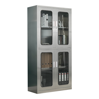 东升顺不锈钢文件柜档案柜资料柜储物柜器械柜仪器柜304全上下玻璃器械柜