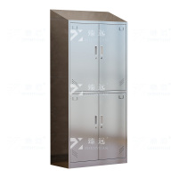 臻远 ZY4111406 304 不锈钢斜顶更衣柜员工宿舍储物柜 四门更衣柜