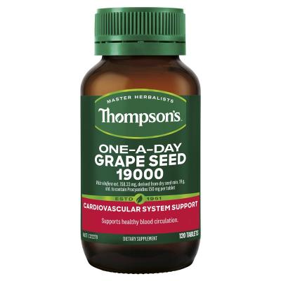 Thompson's 汤普森 葡萄籽精华片剂 19000mg 120粒 1瓶装 新西兰进口