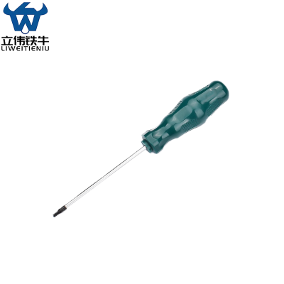 立伟铁牛绿胶炳螺丝刀T10米字型/把