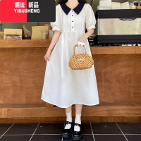 YIBUSHENG12初中学生文艺森系连衣裙15岁少女高中生宽松韩版学院风长裙子